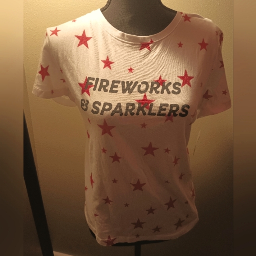 78 & sunny fireworks and sparklers women's t shirt
